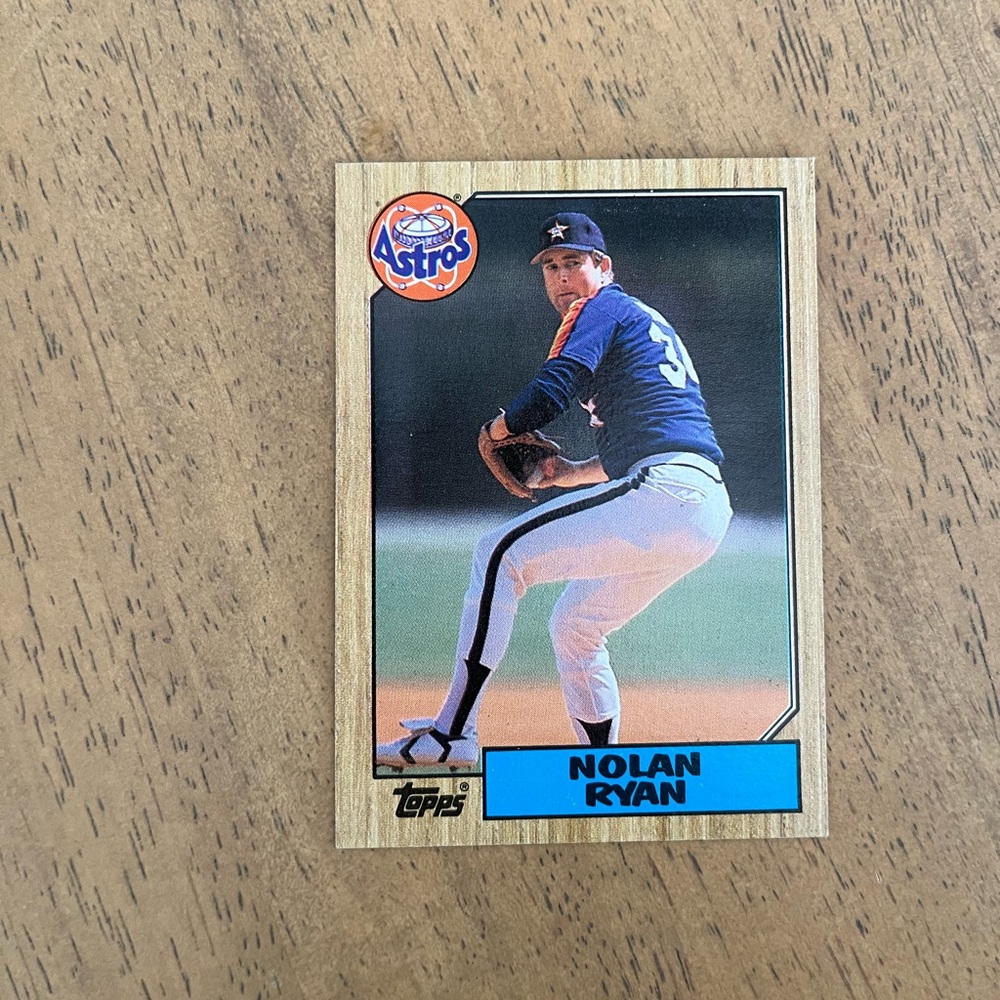 Topps Nolan Ryan Pitcher Card - Blue and Yellow